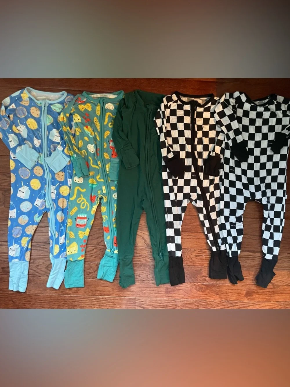 Little Sleepies Zippy Footed One-Piece Baby Pajamas 6-12 months LOT of 5